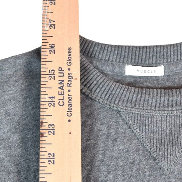 ABERCROMBIE & FITCH Men’s Y2K Preppy Pullover Sweater Grey Logo Crest XL READ - Picture 8 of 10